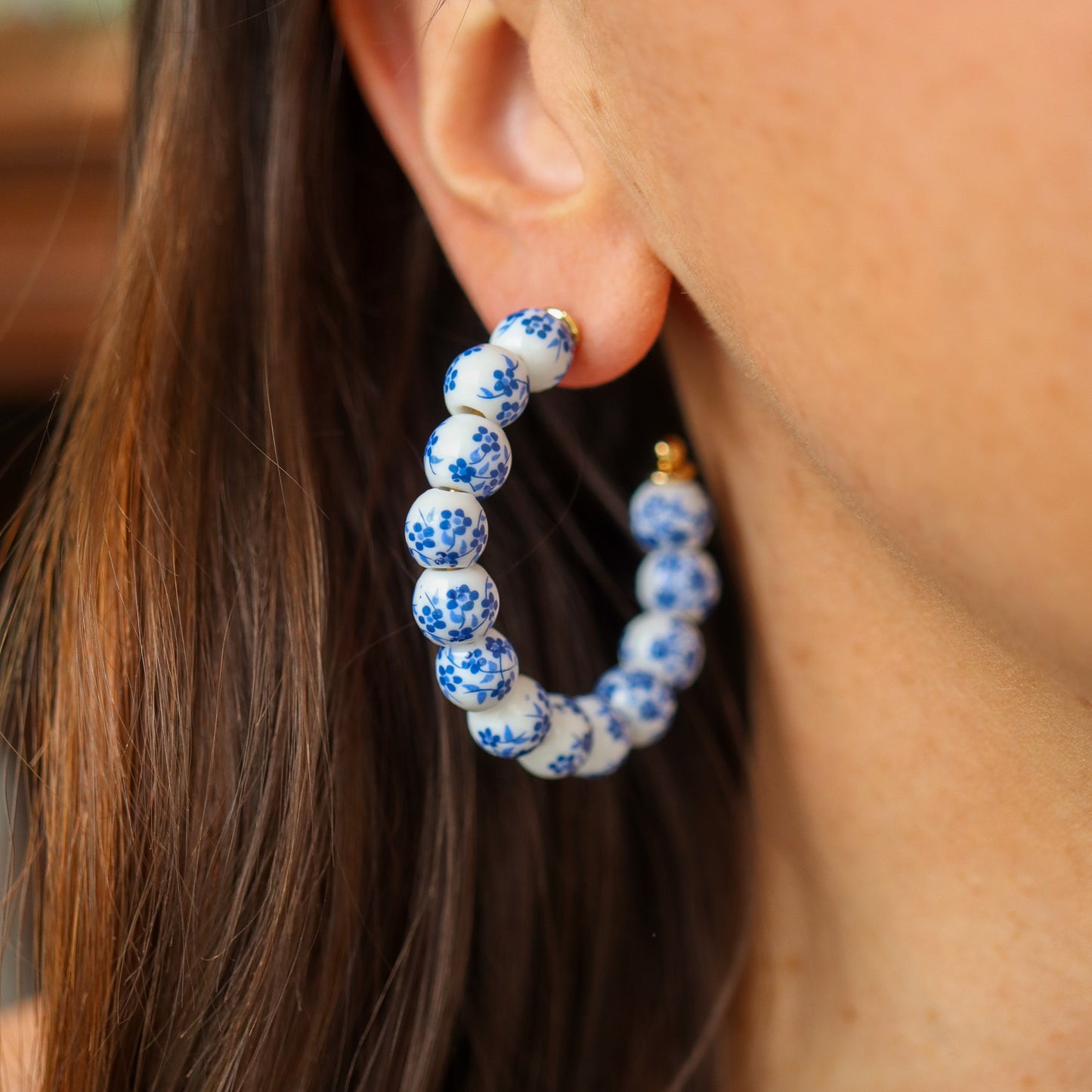 Ginger Hoops - Blue and White