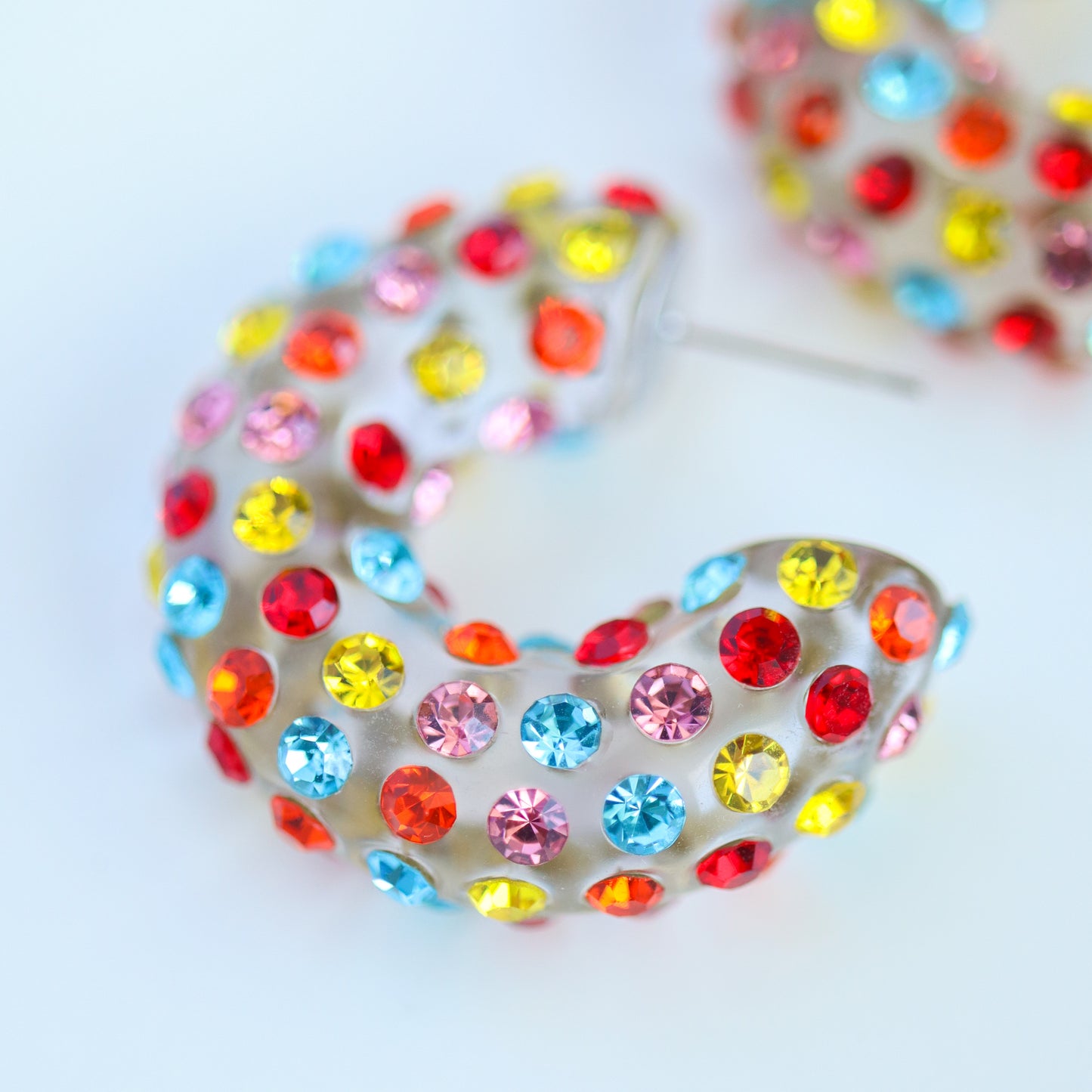 Bella Acrylic Hoops- Multicolor