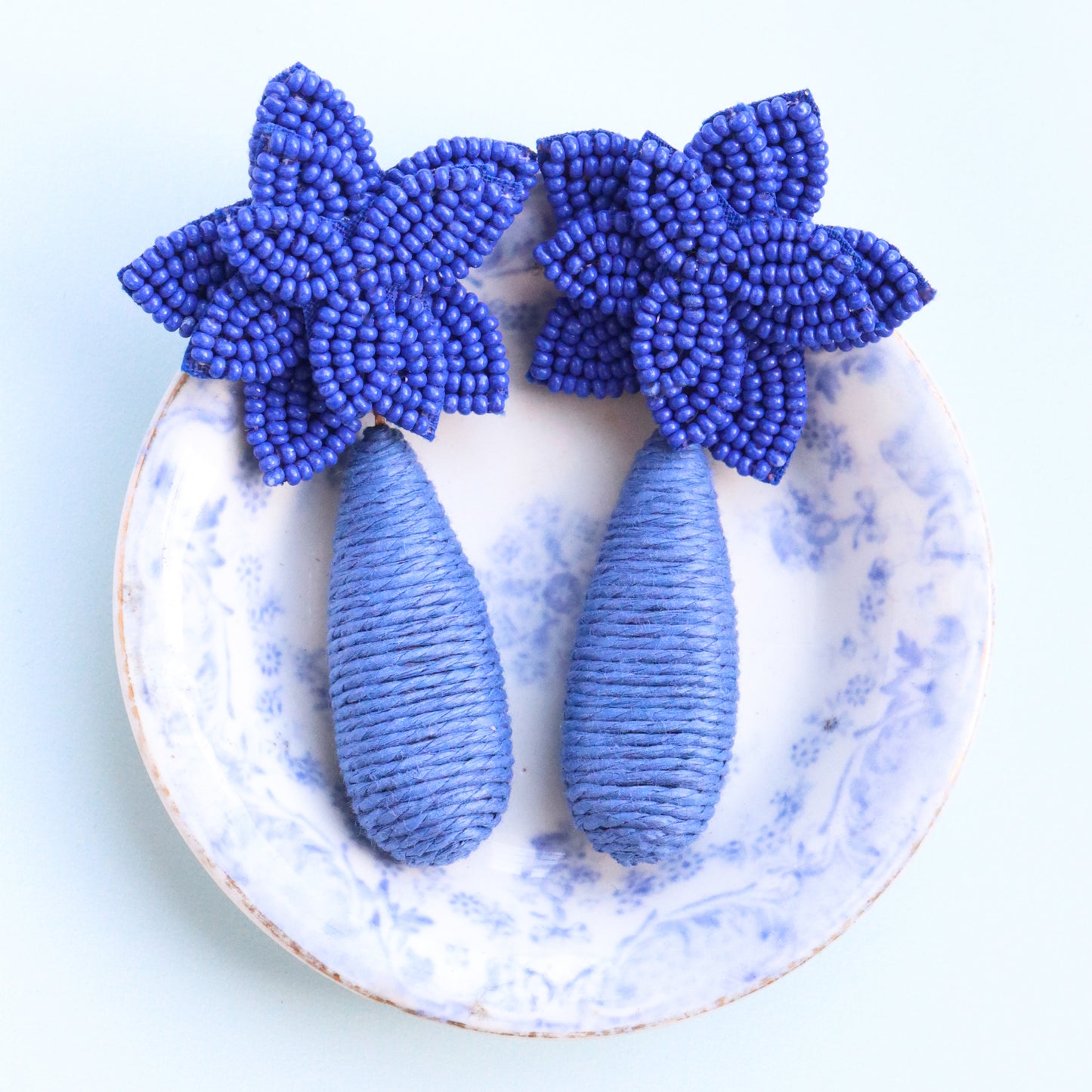 Flora Dangle Earrings - Sapphire
