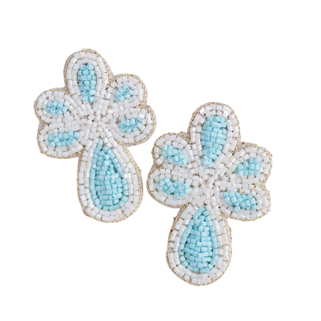 Poppy Earrings - Light Blue