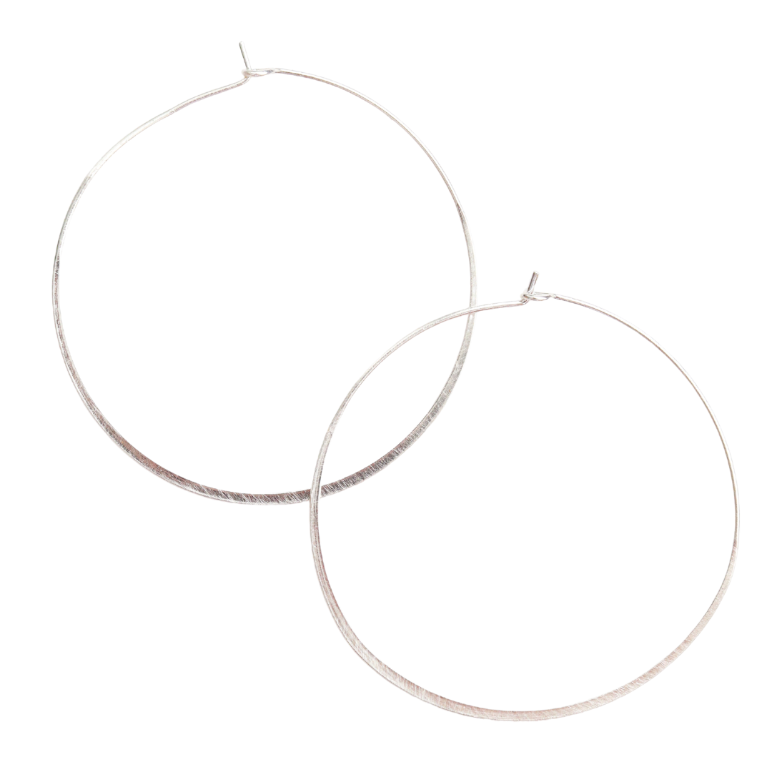Greer Hoops - Brushed Silver