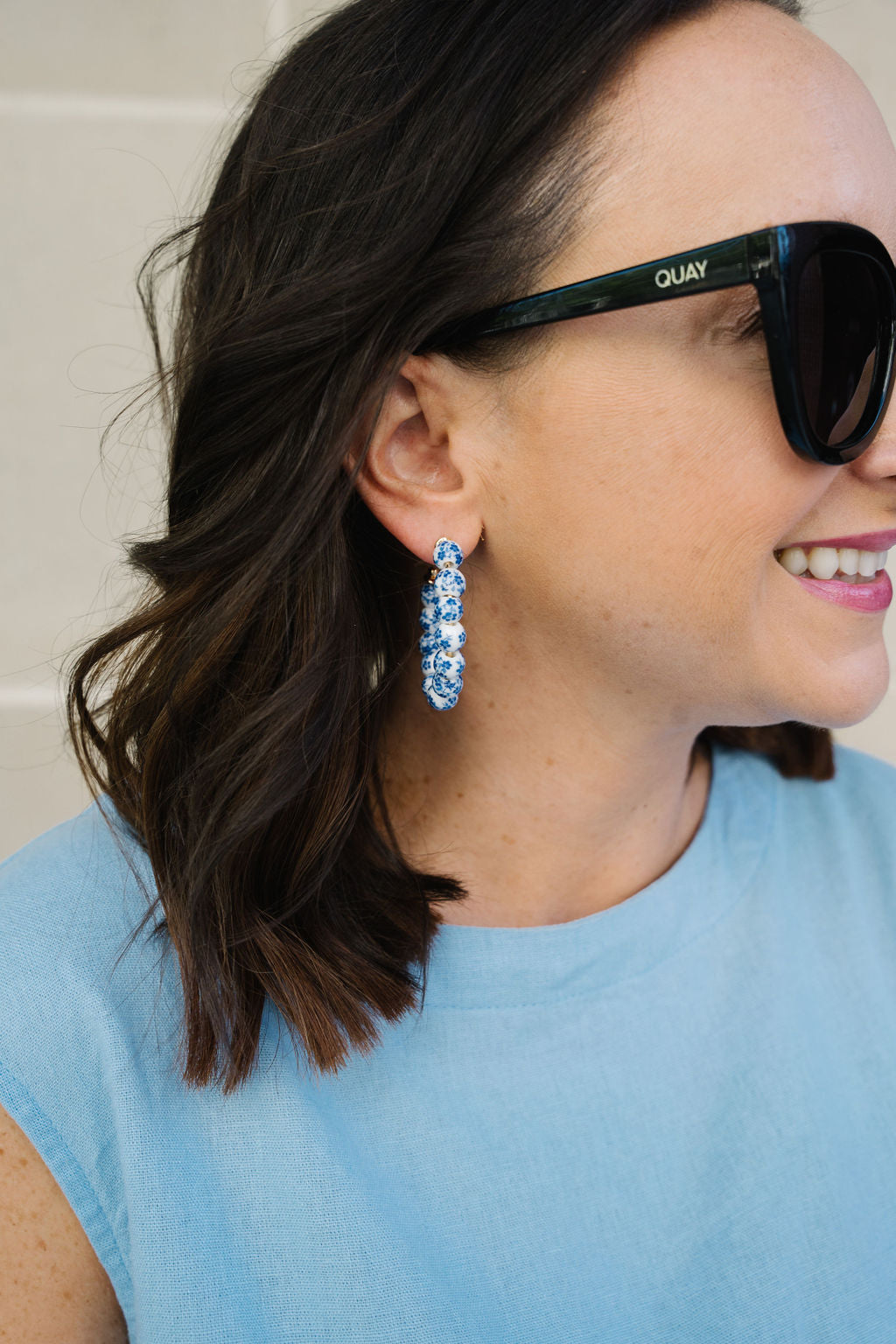 Ginger Hoops - Blue and White