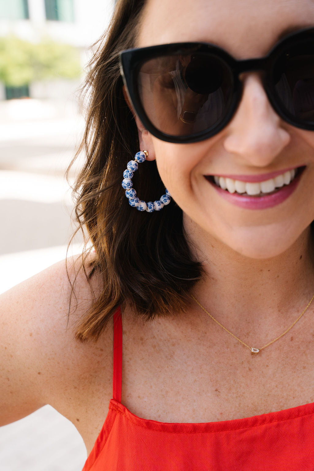 Ginger Hoops - Blue and White