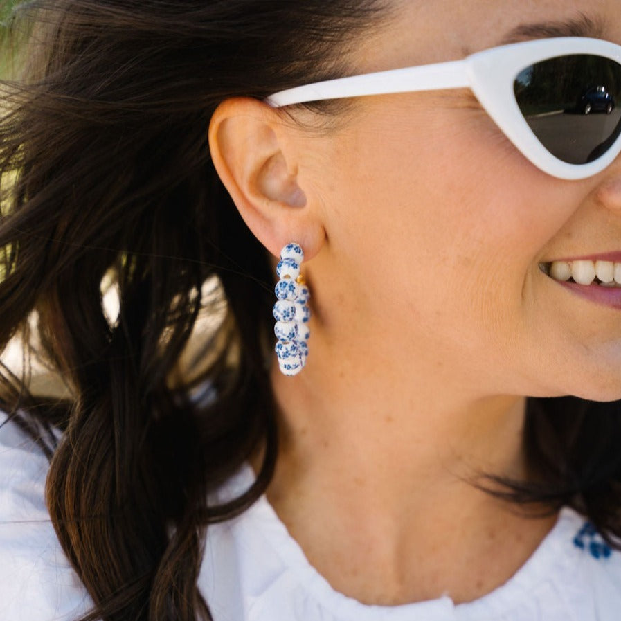 Ginger Hoops - Blue and White