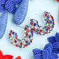 Bella Acrylic Earrings- Patriotic