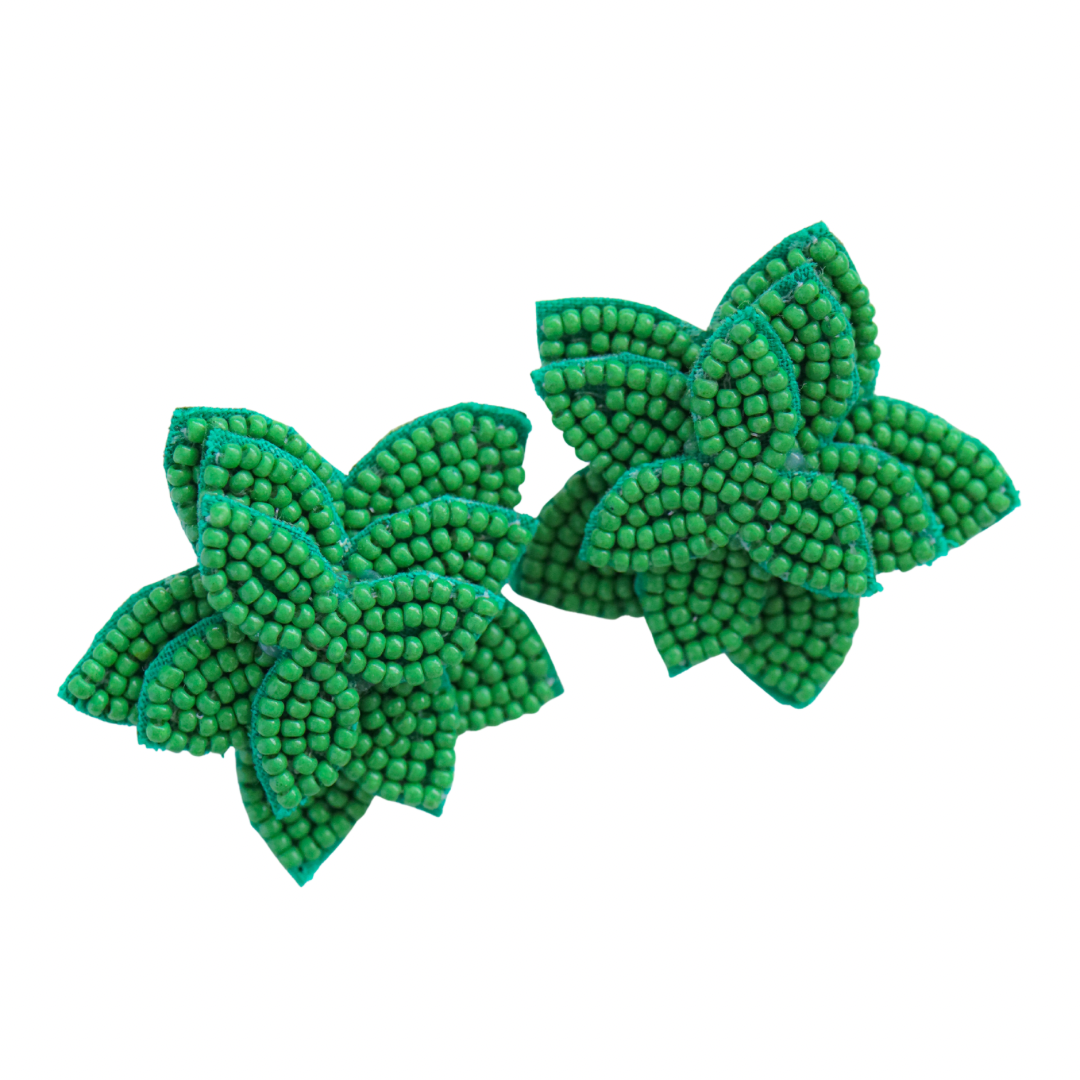 Flora Studs - Emerald