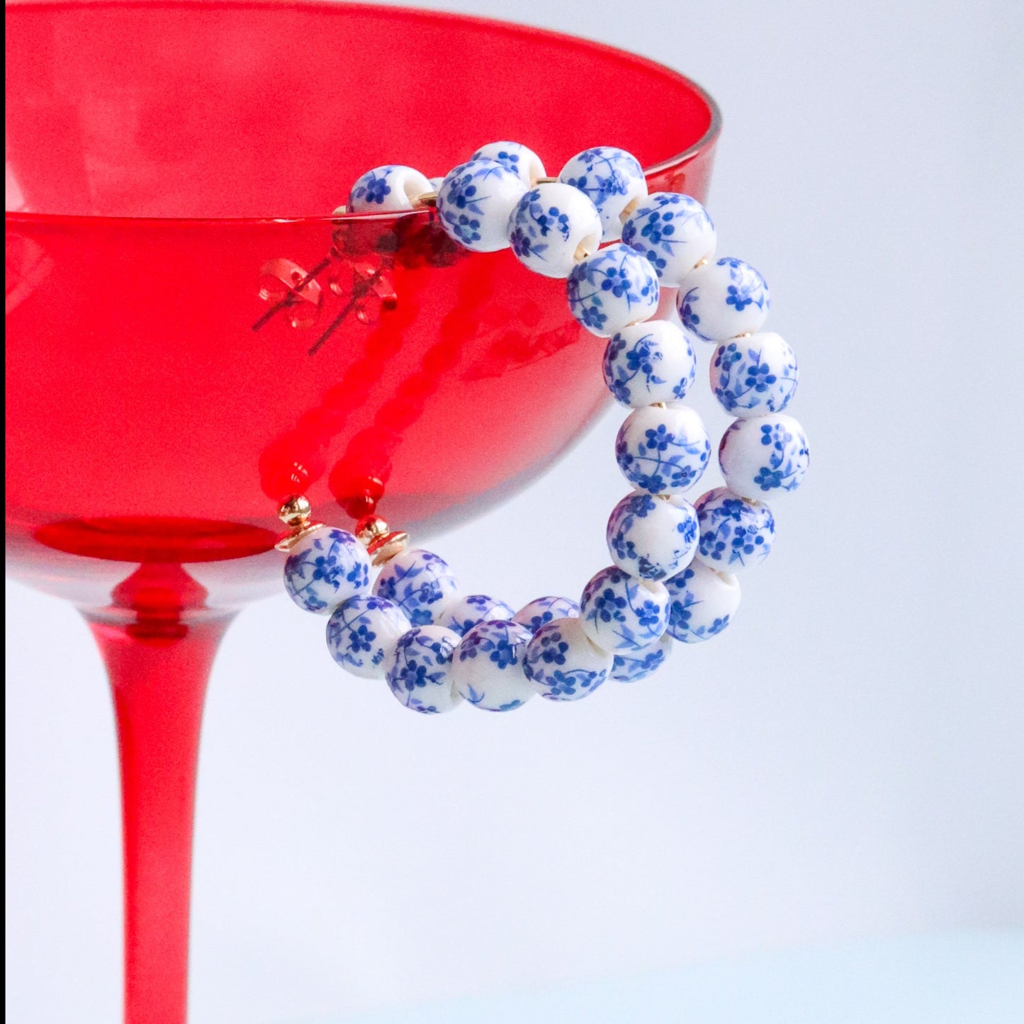Ginger Hoops - Blue and White